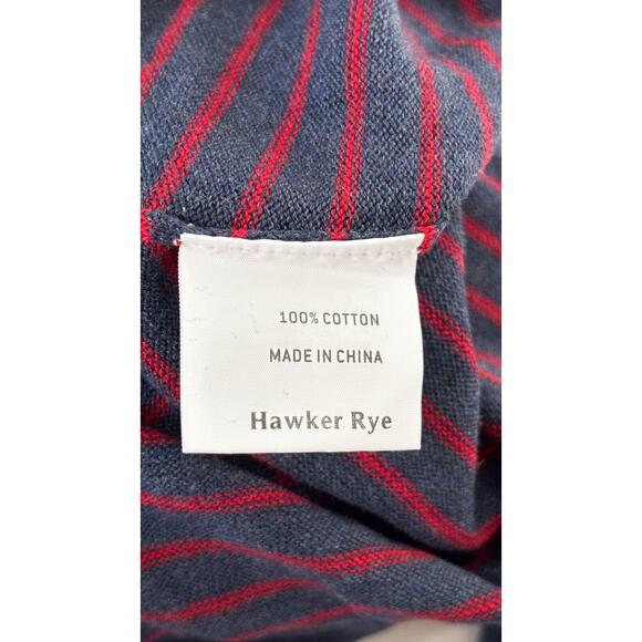 Hawker Rye Mens Striped Bellevue Lightweight Hooded Sweater Size M Navy Blue NWT - Picture 6 of 8